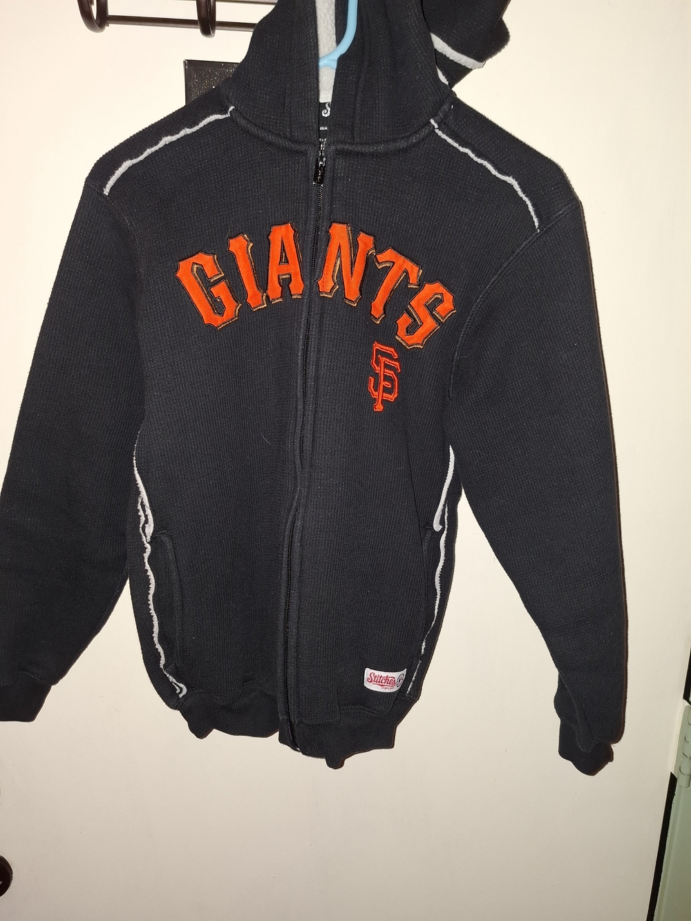 Stitches San Francisco Giants black full-zip hoodie